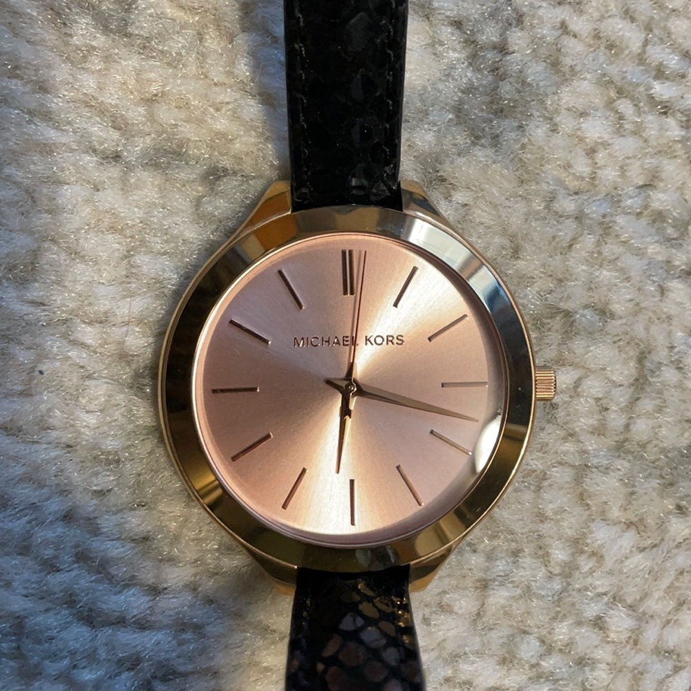 Rose Gold Michael Kors bracelet-style watch